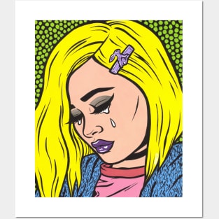 Blonde Grunge Sad Girl Posters and Art